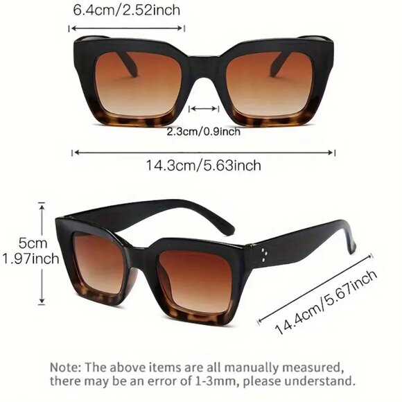 Women Style Sunglasses Oversized Shades Flat Lens Large Cat Eye Designer Model - Picture 9 of 9